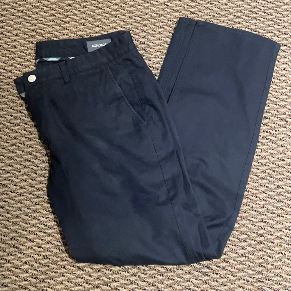 Navy blue bonobos slim straight men’s pants